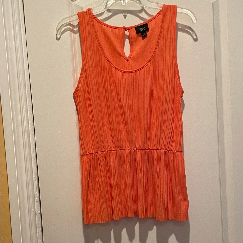 Mossimo Supply Co. Bright Orange Sleeveless Top, Excellent Condition